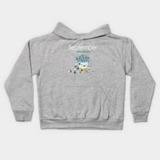 September Birth Flowers Kids Hoodie